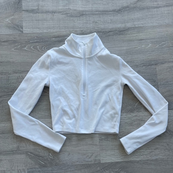 Sunday Best Tops - Sundays Best cropped 3/4 zip long sleeve